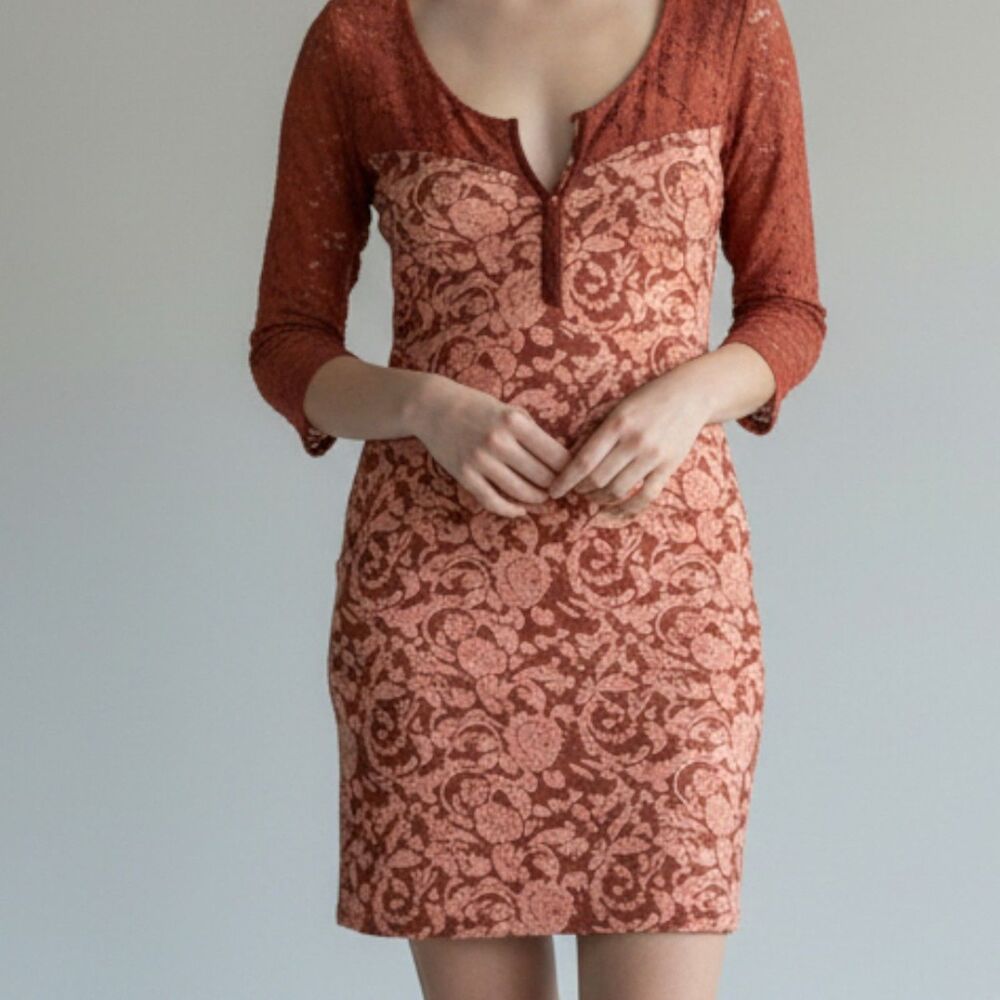 Free People	Women's Love You to Pieces Tunic Dress Red Medium